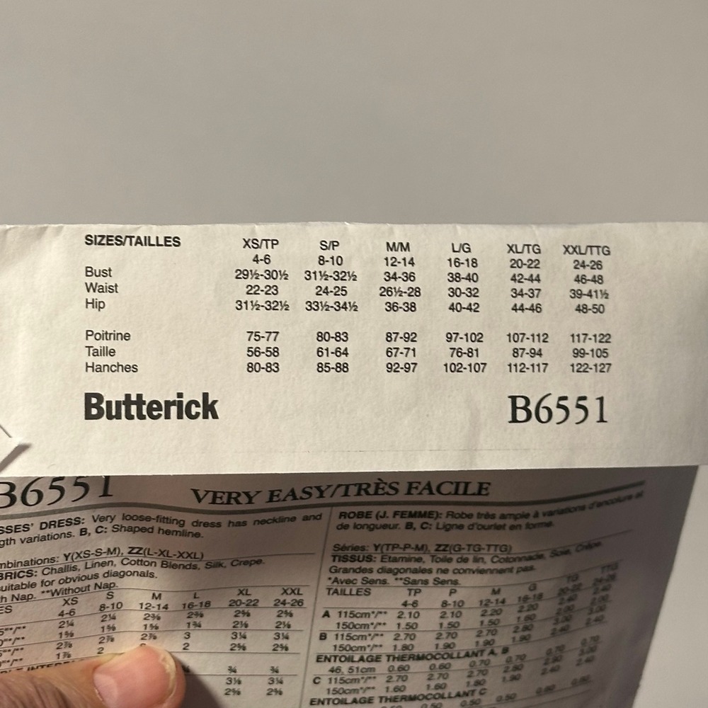 Butterick Sewing Pattern B6551 Misses Dress Lrg-Xlg-Xxl Multicolor - Picture 5 of 5